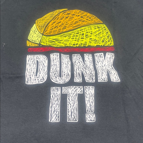 Cat & Jack Dunk It Graphic Tee - Dark Gray youth L 12/14 - Picture 2 of 3